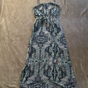 Long Aztec Print Dress